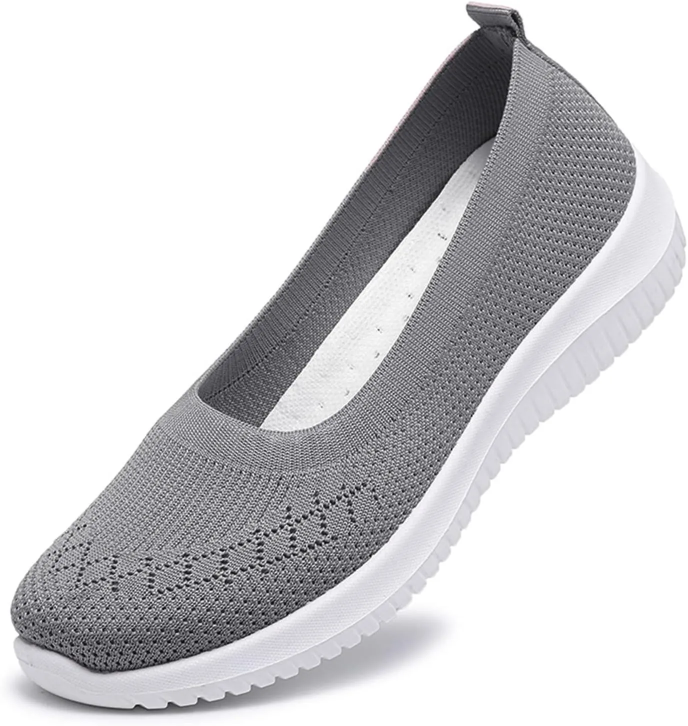 Canbebig Slip On Shoes Women Breathable Walking Shoes Comfortable Lightweight Sneakers Mesh Knitted Soft Walking Shoe with Arch Support