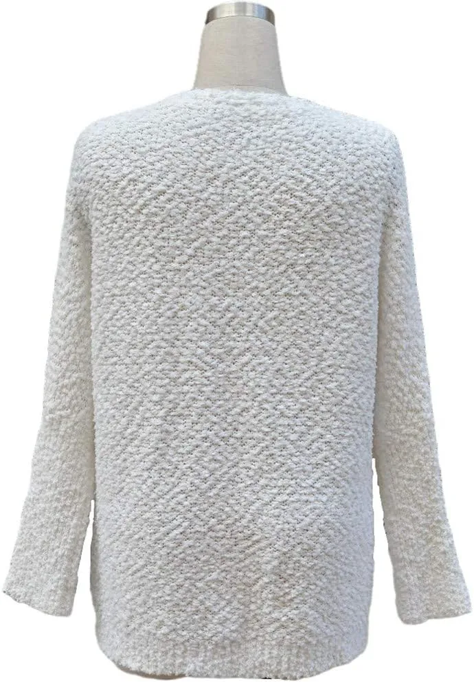 Cardigan Women's Long Oversized Open Front Sweater Popcorn Pockets Sleeve 4X Sweaters for Women Plus Size