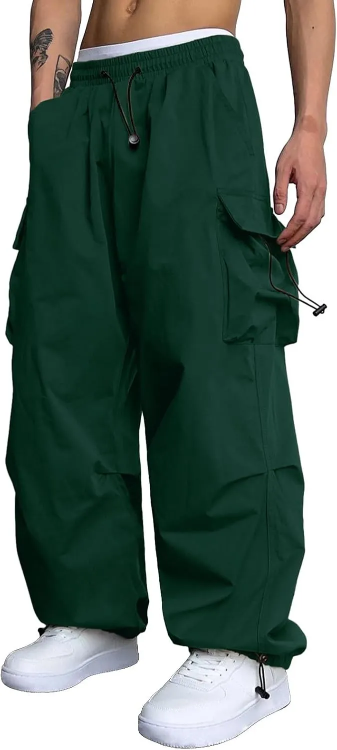 Cargo Joggers Men Stretch Casual Joggers Elastic Waist Drawstring Streetwear Pant Sweatpants with Pockets