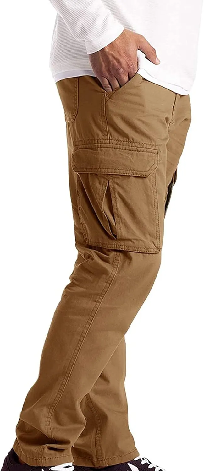 Cargo Pants for Men Relaxed Fit Men with Pockets Men's Basic Active Tapered Jogger Pants Regular and Big & Tall Sizes