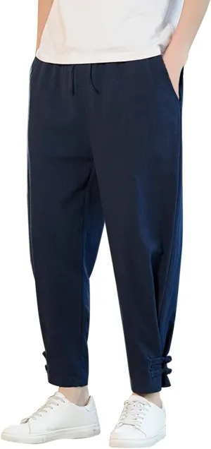 Cargo Sweatpants for Men Mens Lounge Pants Pants Sports Mens Premium Slim Fleece Pants Zipper Pockets Athletic Jogger