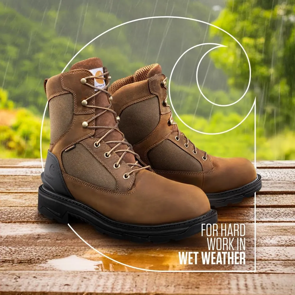 Carhartt Men's Ironwood Waterproof 8" Alloy Toe Work Boot