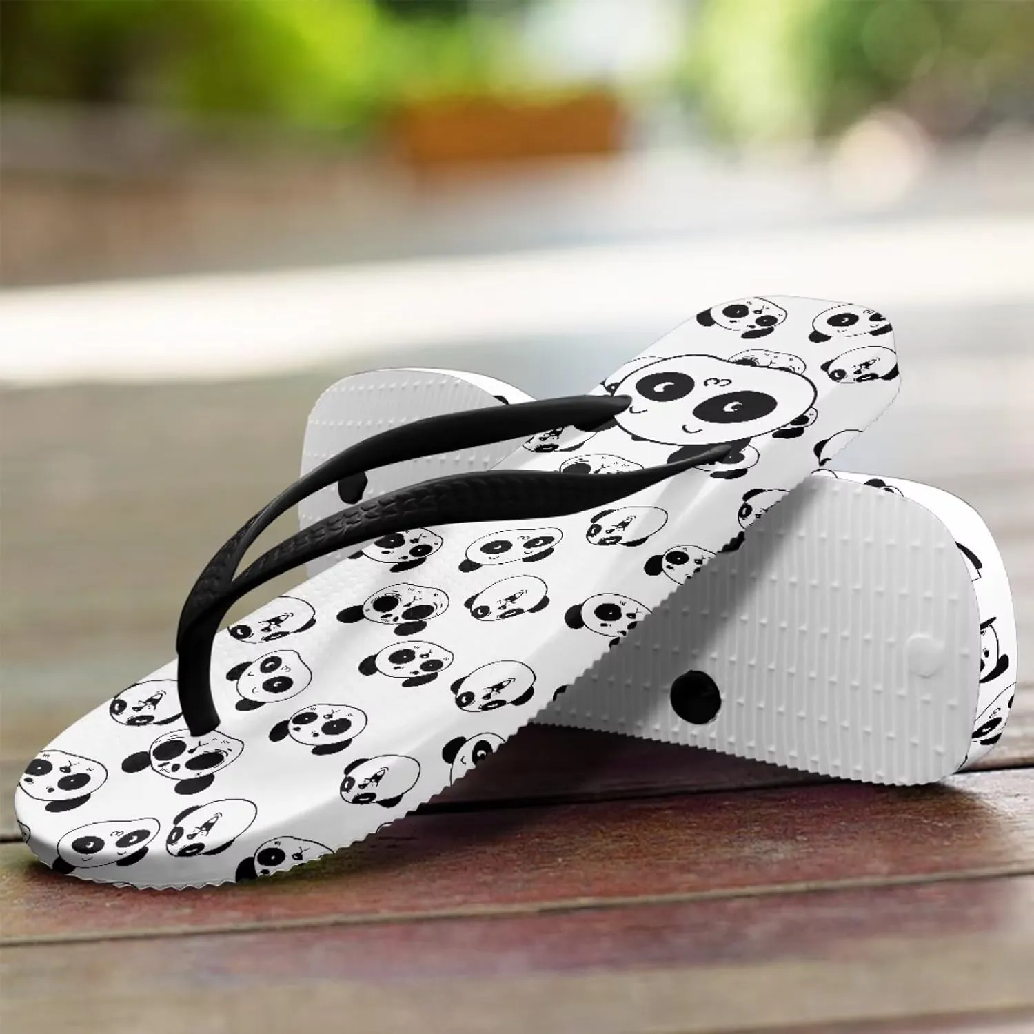 Cartoon Animal Print Walking Thong Flip Flops Beach Sandals Bathroom Shower Slippers for Women