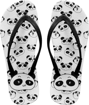 Cartoon Animal Print Walking Thong Flip Flops Beach Sandals Bathroom Shower Slippers for Women