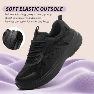 Catering Women's Slip Resistant Lace-Up Shoes - Lightweight and Comfortable for Restaurant and Medical Staff Work