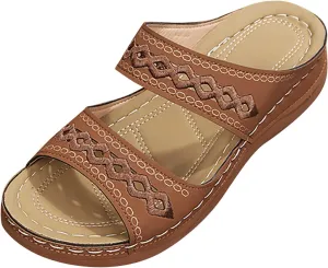 Cathalem Summer Sandals for Women 2024 Open Toe Ankle Strap Platform Sandals Casual Strappy Low Wedges Sandals Beach Sandals