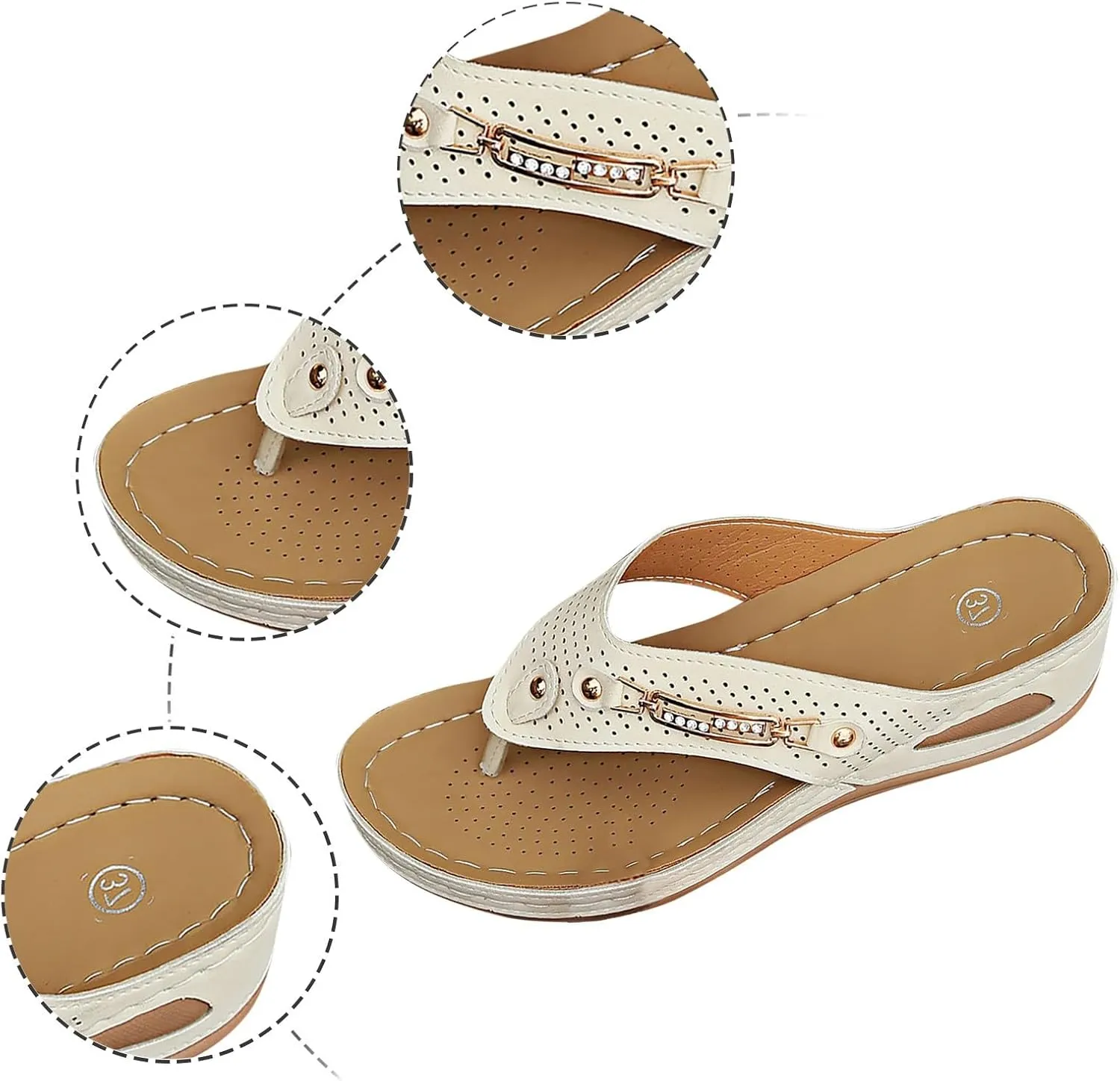 Cathalem Summer Sandals for Women 2024 Slip-On Summer Beach Comfortable Low Top Walking Shoes Outdoor Fashion Slide Sandals
