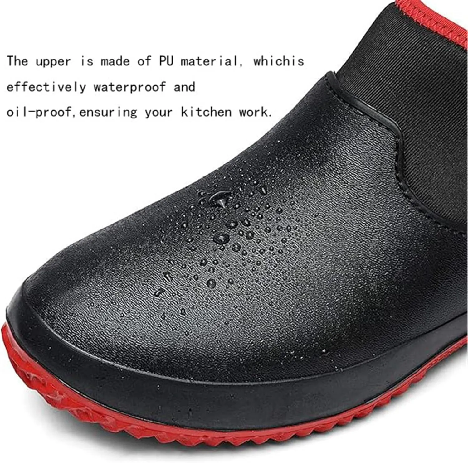 Chef Shoes for Men, Plus Size Winter Warm Cotton Lined Professional Oil Water Kitchen Chef Work Shoes, Non Slip Restaurant Hospital Garden Work Sneakers, for Chef, Nurse, Garden Service