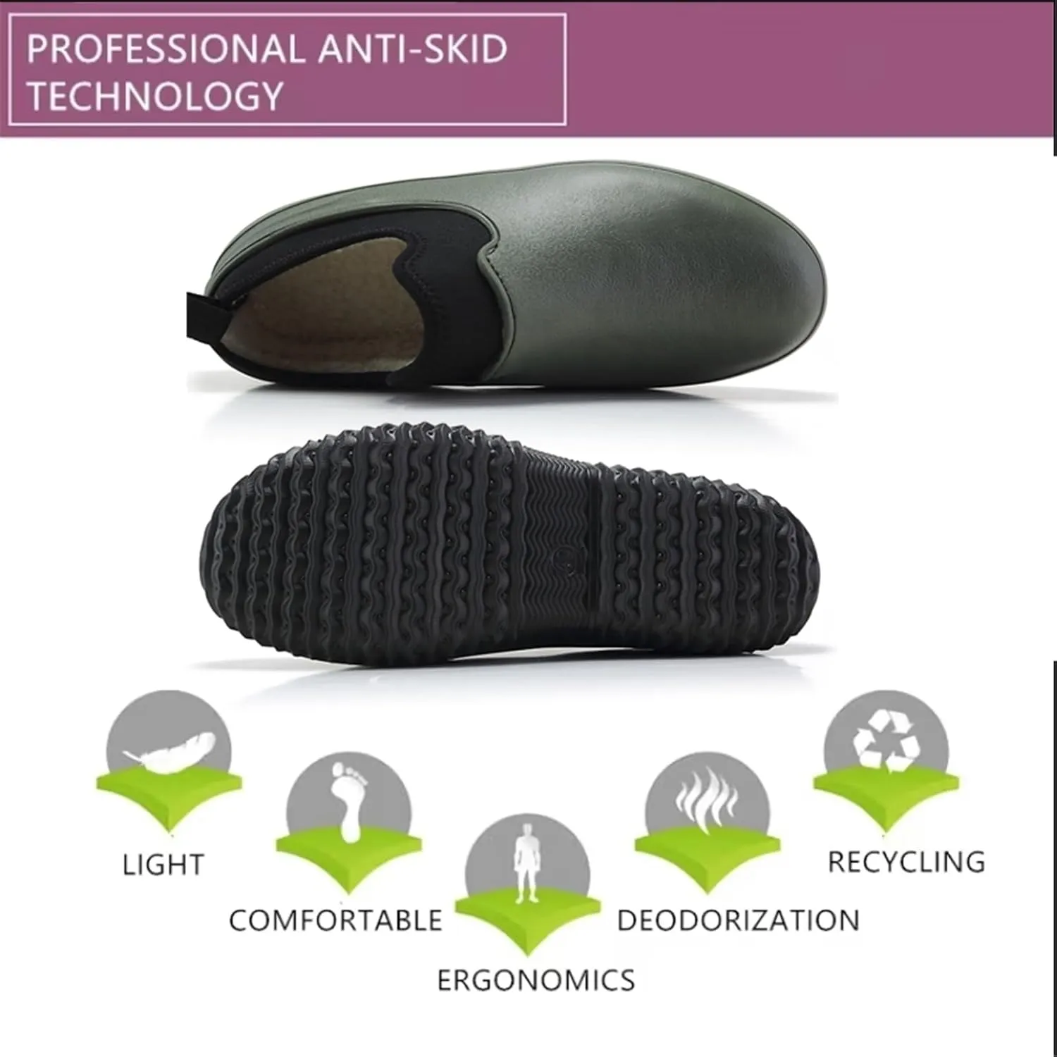 Chef Shoes for Men, Plus Size Winter Warm Cotton Lined Professional Oil Water Kitchen Chef Work Shoes, Non Slip Restaurant Hospital Garden Work Sneakers, for Chef, Nurse, Garden Service