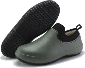 Chef Shoes for Men, Plus Size Winter Warm Cotton Lined Professional Oil Water Kitchen Chef Work Shoes, Non Slip Restaurant Hospital Garden Work Sneakers, for Chef, Nurse, Garden Service