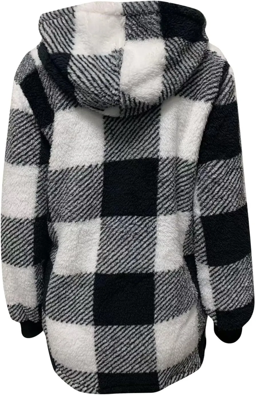 ChicCrate Womens Plaid Shacket Jacket 2025 Fall Winter Clothes Fashion Outfits Long Sleeve Coats