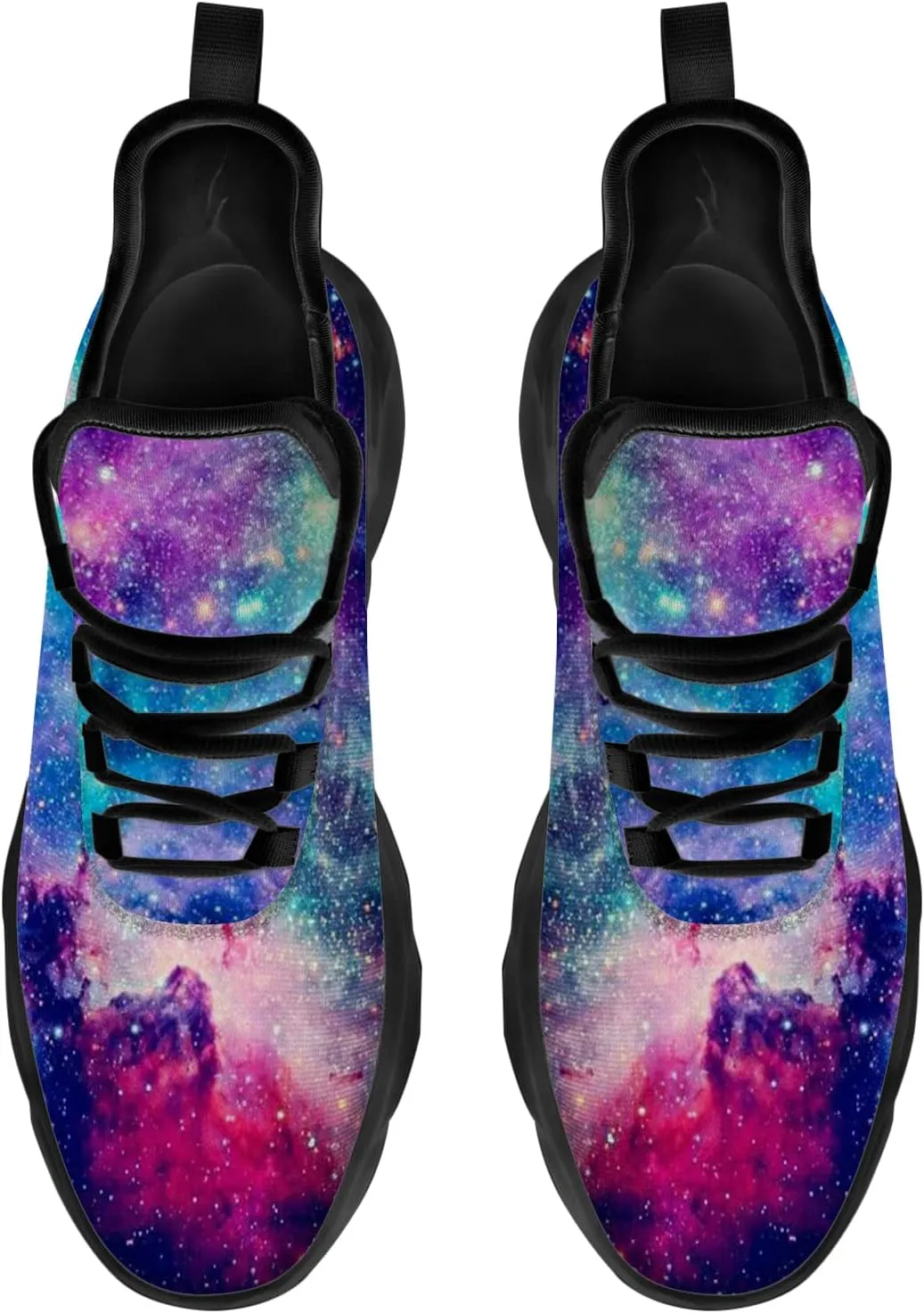 Ciadoon Galaxy Shoes for Men Women Road Running Shoes Non-Slip Walking Tennis Sneakers Cross Trainer Shoes Gifts