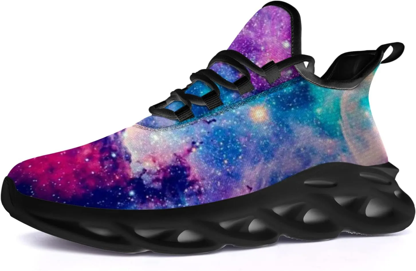Ciadoon Galaxy Shoes for Men Women Road Running Shoes Non-Slip Walking Tennis Sneakers Cross Trainer Shoes Gifts