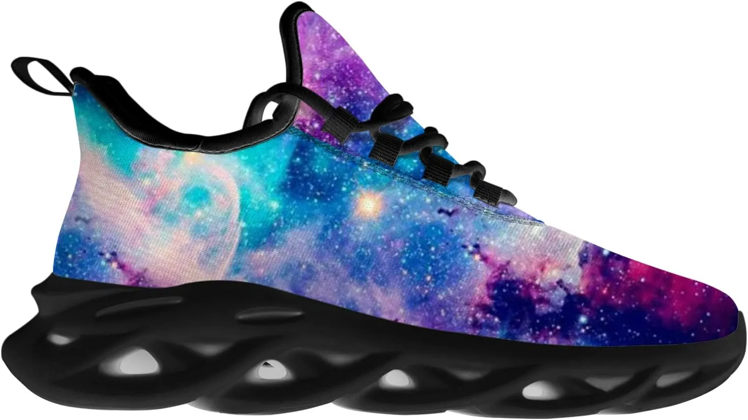 Ciadoon Galaxy Shoes for Men Women Road Running Shoes Non-Slip Walking Tennis Sneakers Cross Trainer Shoes Gifts