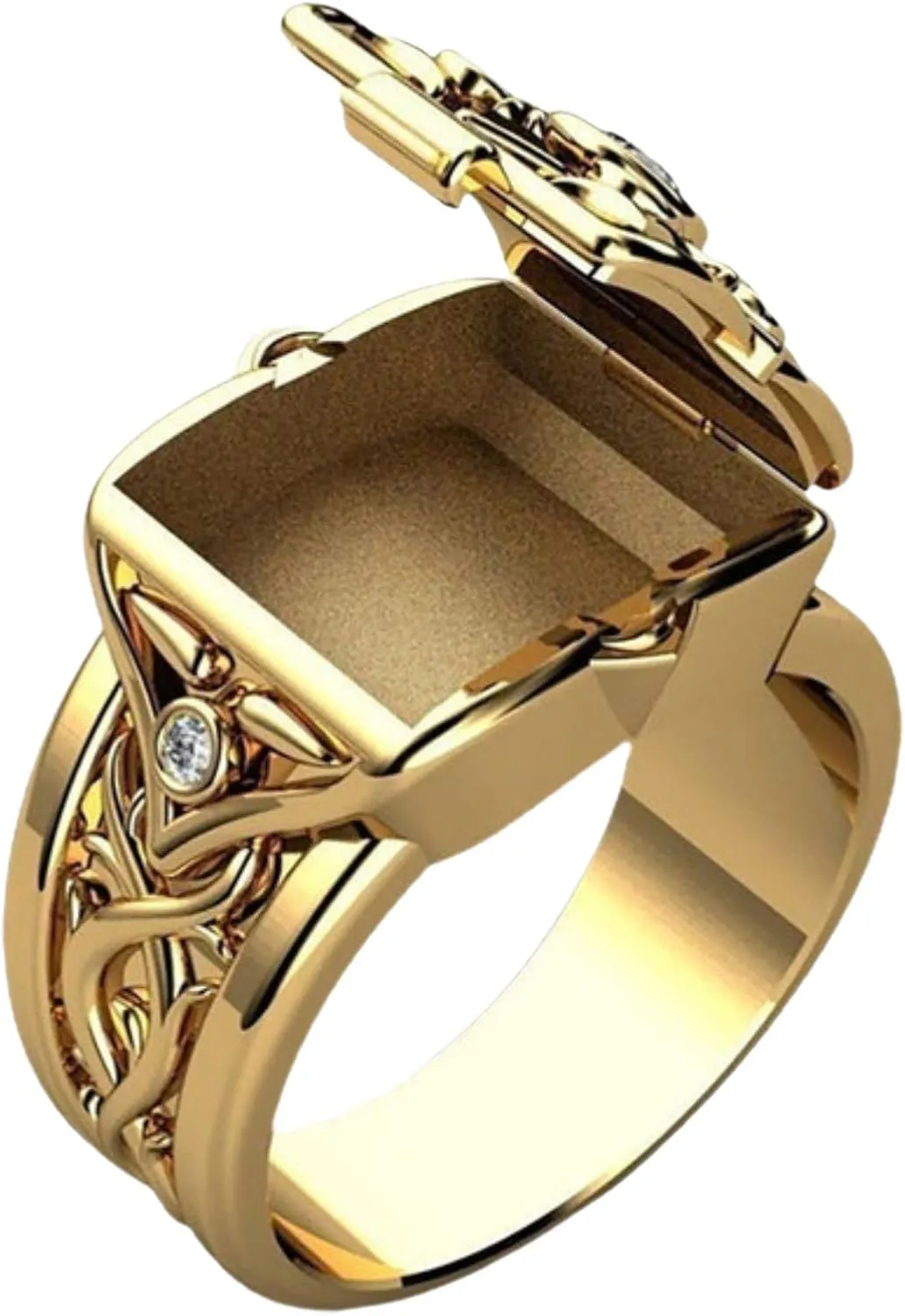 Concave Convex Openable Lid Rings - Creative Fashion Irregular Rings for Women, Teen Girls & Men - New Year & Valentine's Gift