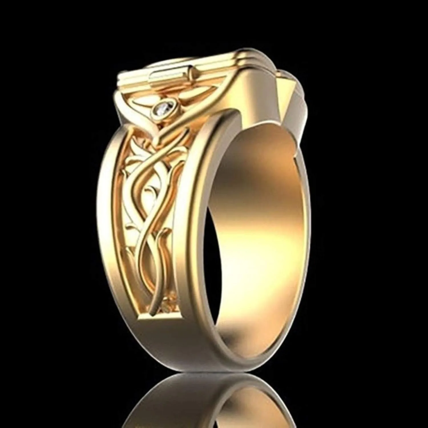Concave Convex Openable Lid Rings - Creative Fashion Irregular Rings for Women, Teen Girls & Men - New Year & Valentine's Gift
