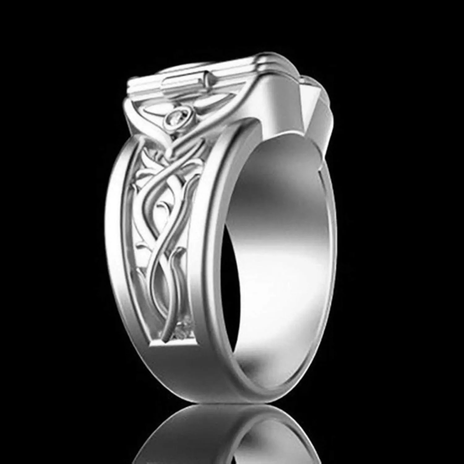 Concave Convex Openable Lid Rings - Creative Fashion Irregular Rings for Women, Teen Girls & Men - New Year & Valentine's Gift