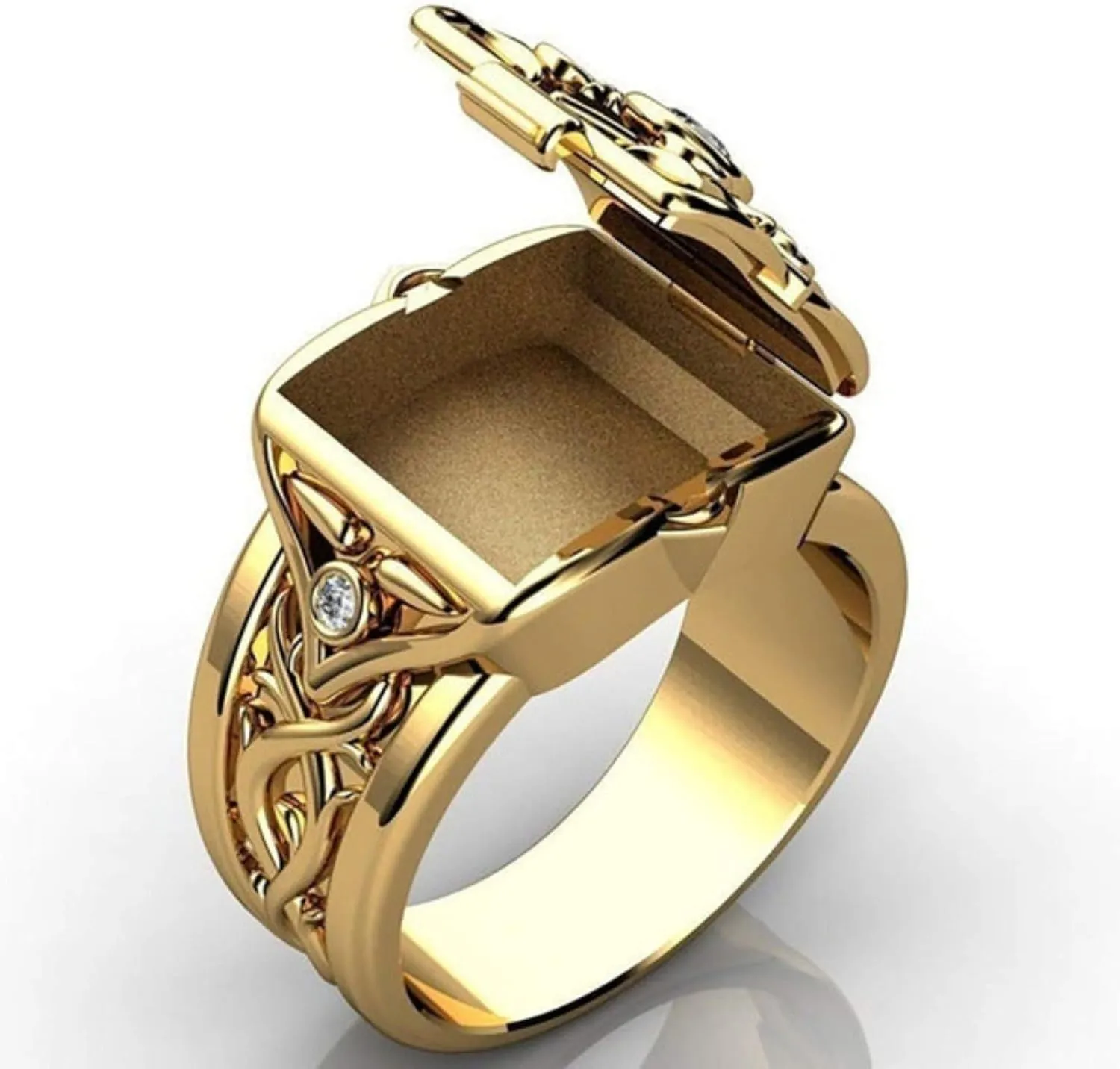 Concave Convex Openable Lid Rings - Creative Fashion Irregular Rings for Women, Teen Girls & Men - New Year & Valentine's Gift