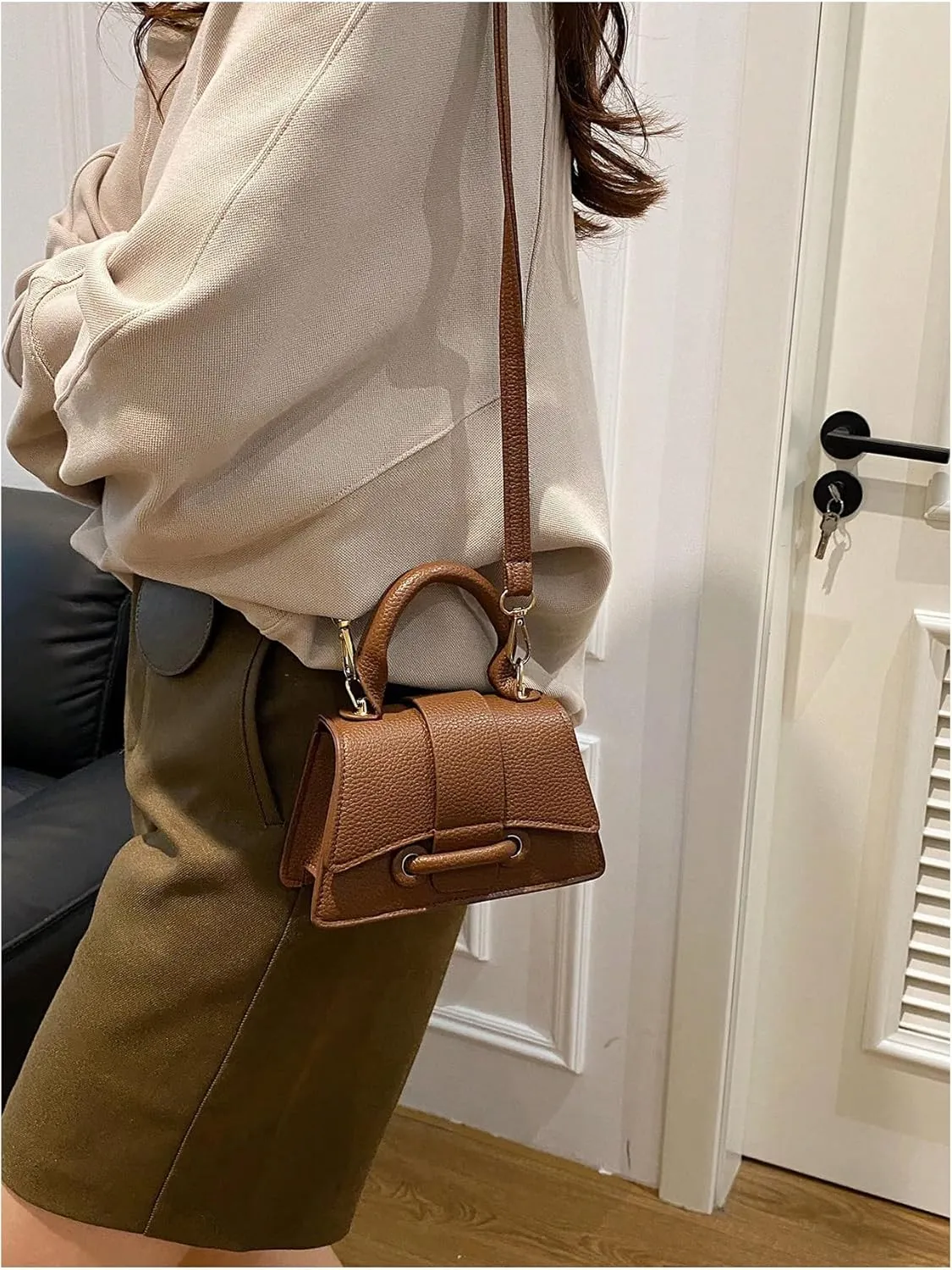 COZYEASE Women's PU Leather Handbag Cross Body Shoulder Bags Top Handle Satchel Purse