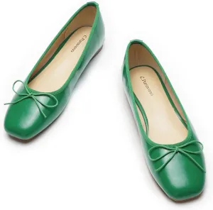 C.Paravano Women's Ballet Flats, Comfortable Slip On Round Toe Flat Shoes, Casual Walking Shoes for Women, Slip-On Bow Dressy Flats for Work Office & Wedding Party