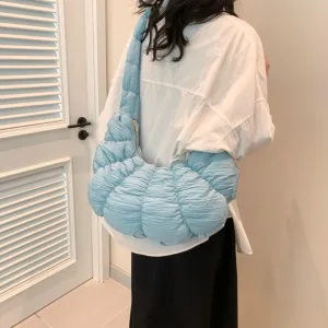 Croissant Bag for Women Quilted Hobo Purses Puffer Shoulder Bags Croissant Purse Satchel Crossbody