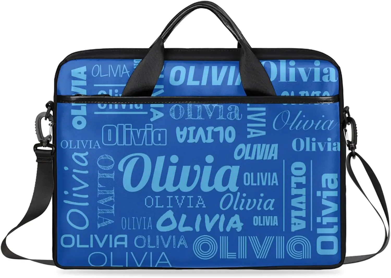 Custom Laptop Shoulder Bags with Name Personalized Laptop Bags with Multi-Pockets