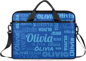 Custom Laptop Shoulder Bags with Name Personalized Laptop Bags with Multi-Pockets