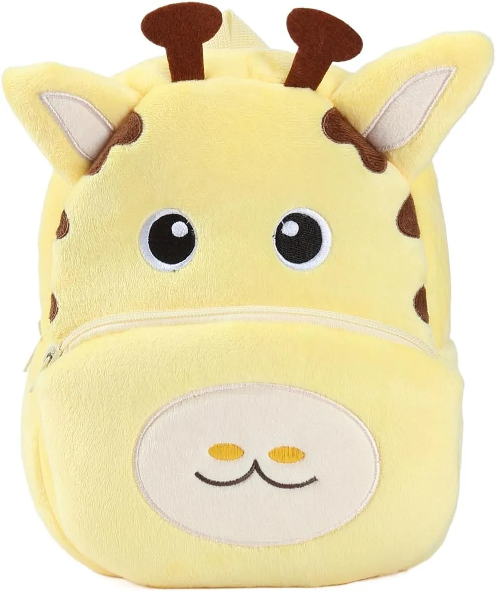 Cute Plush Toddler Backpacks Mini Giraffe Backpack for Kids Real Littles Backpack for Boy Girl
