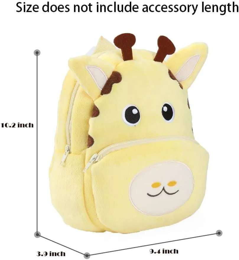 Cute Plush Toddler Backpacks Mini Giraffe Backpack for Kids Real Littles Backpack for Boy Girl
