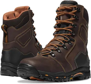 Danner Vicious 8 Composite Toe Work Boots for Men - Full-Grain Leather with Breathable Gore-Tex Lining, Speed Lace System & Non Slip Heeled Outsole