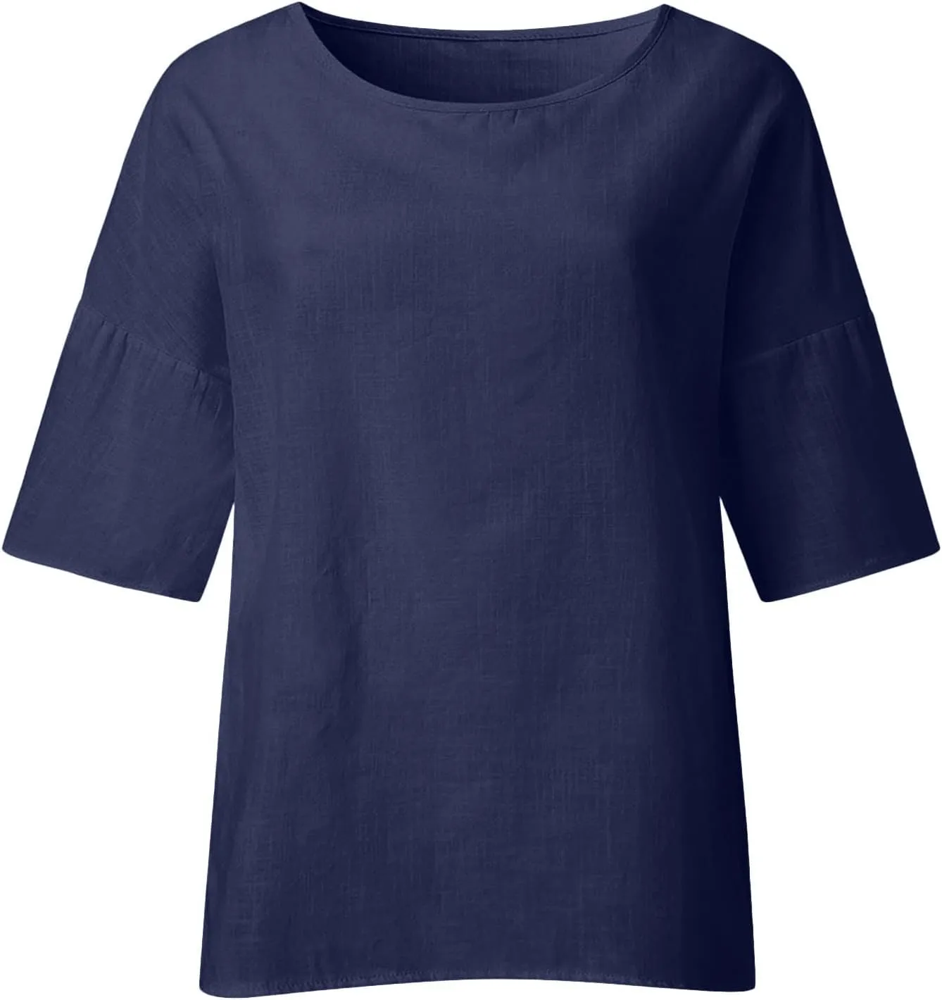 DASAYO Womens Summer Tops 2023 Trendy Cotton Linen Shirts for Women Loose Fit Vintage Going Out Blouses Fashion 2023 Outfits