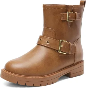 DREAM PAIRS Girls Ankle Boots Waterproof Side Zipper Booties for Little Kid/Big Kid