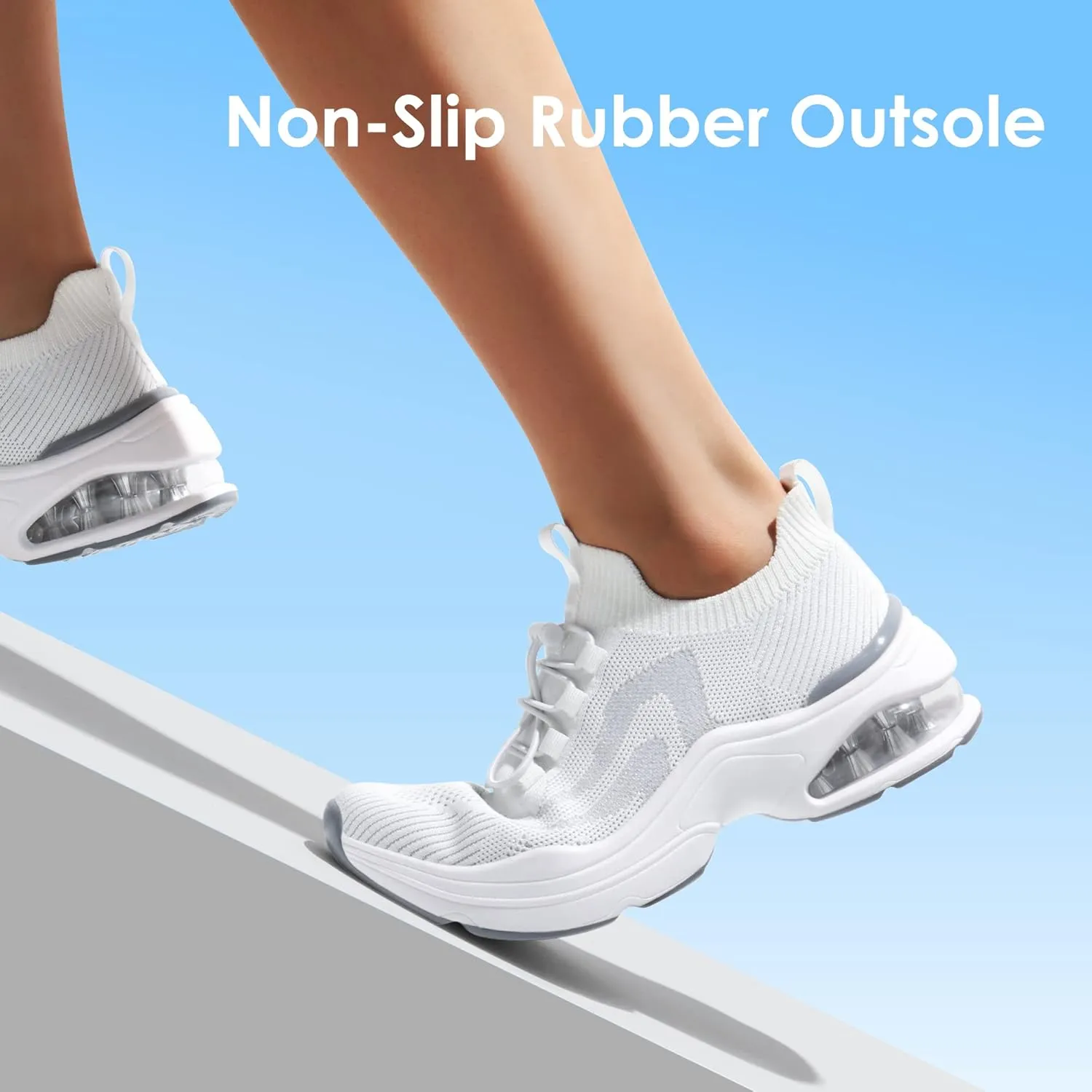 DREAM PAIRS Women's Walking Sneakers, Slip-on Air Cushion Nori Slip Resistant Tennis Casual Gym Workout Chas Nurse Restaurant Work Shoes