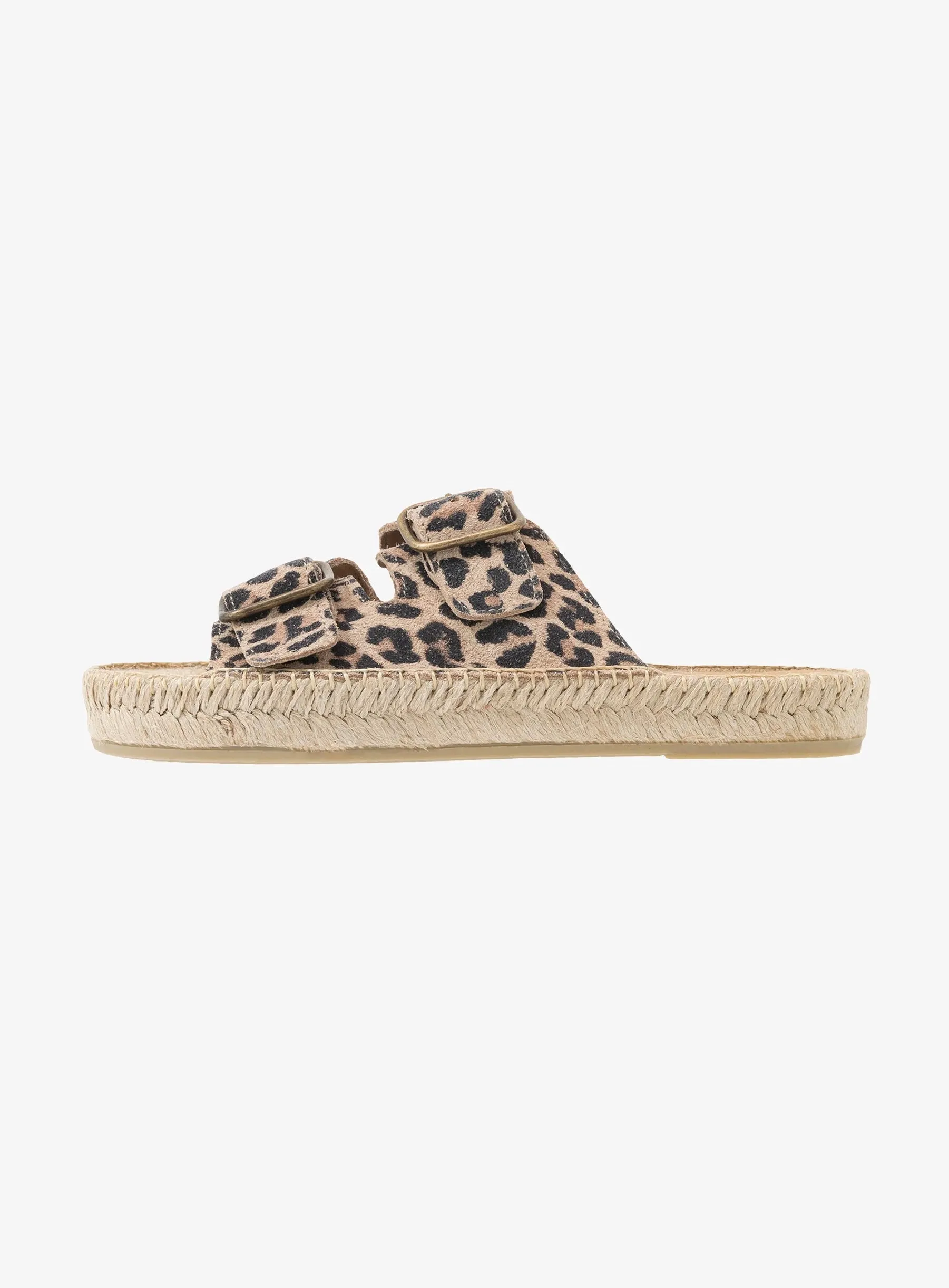 Espadrij Claquette Slide - Leopard Print
