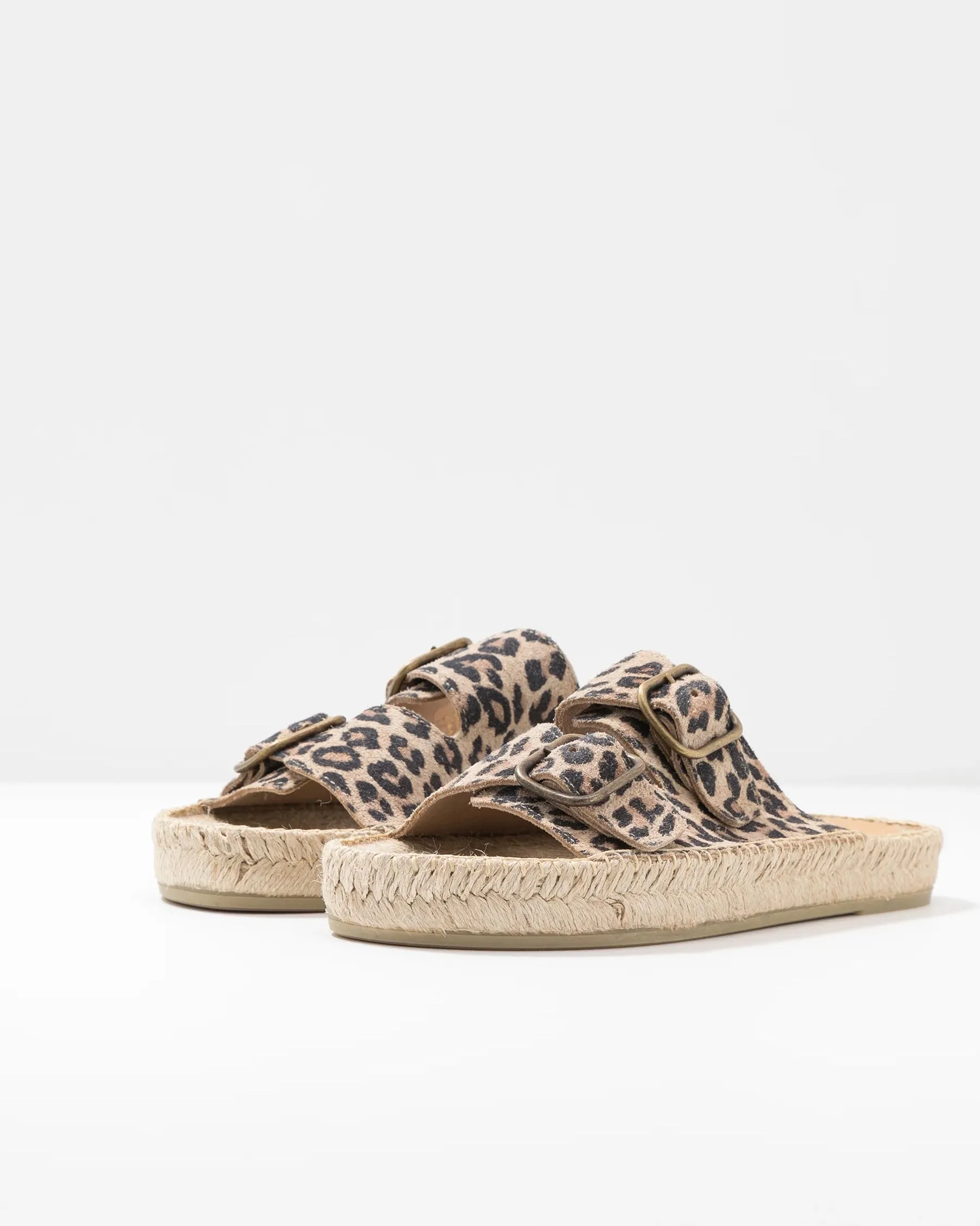 Espadrij Claquette Slide - Leopard Print