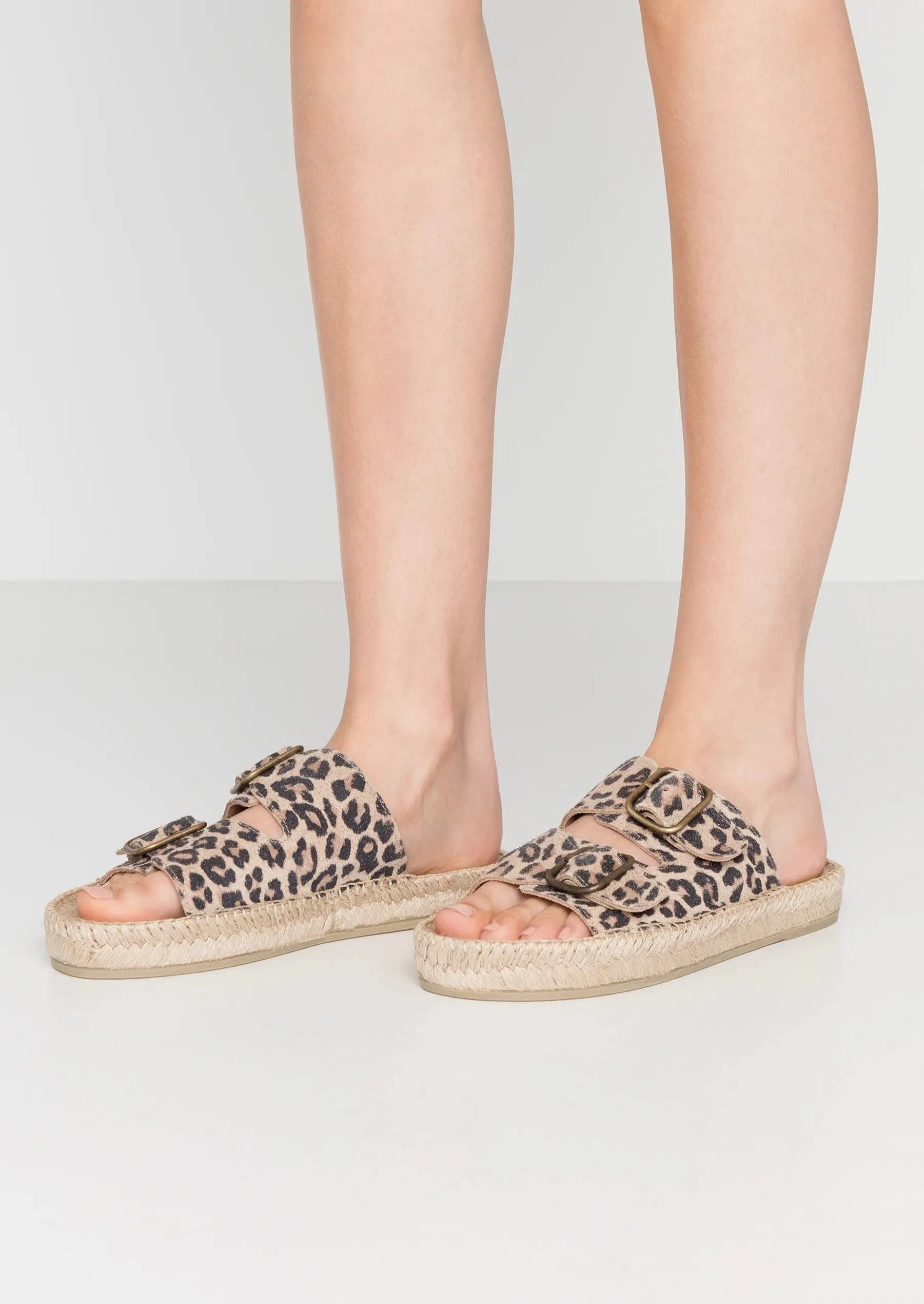 Espadrij Claquette Slide - Leopard Print