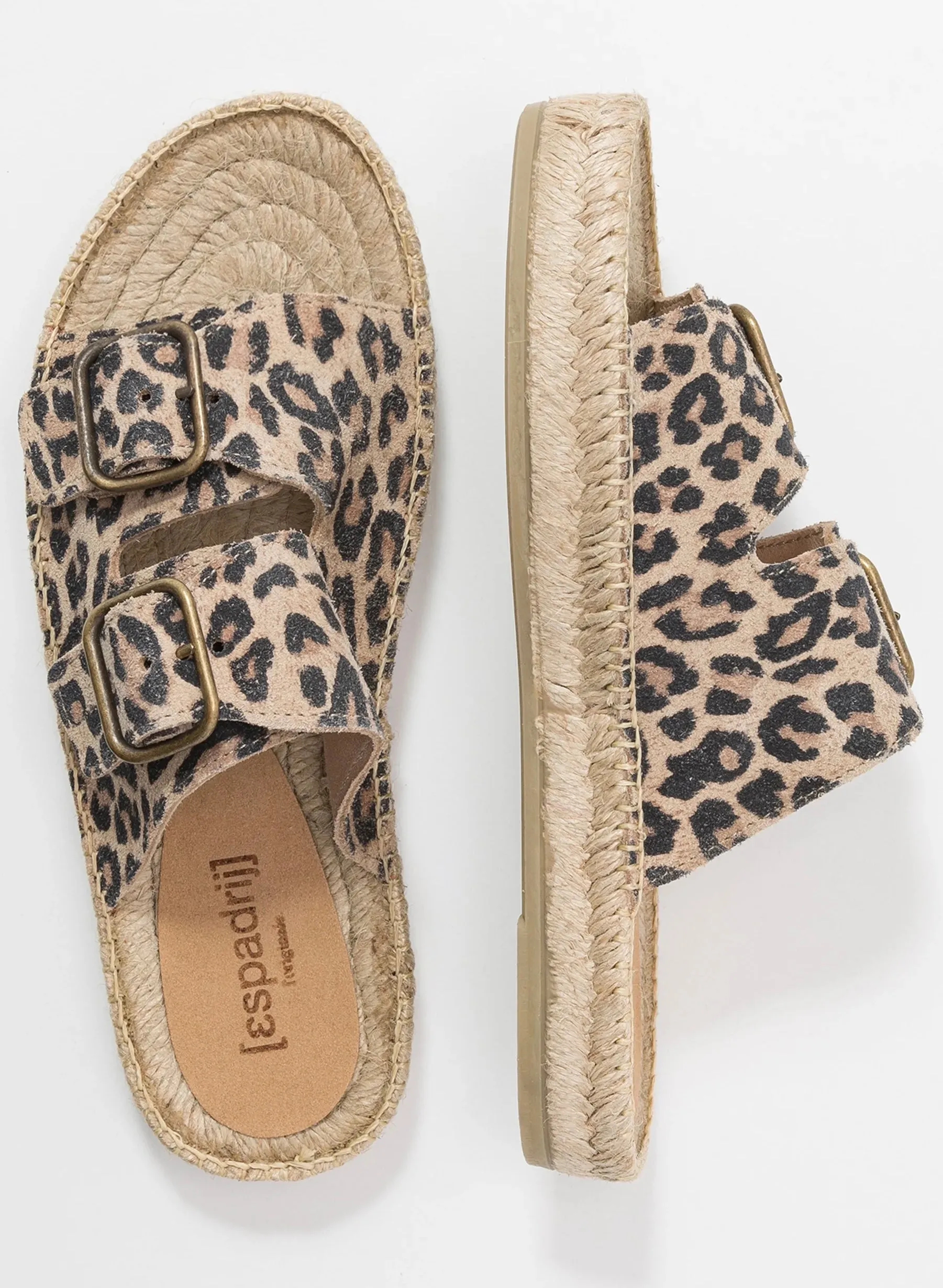 Espadrij Claquette Slide - Leopard Print