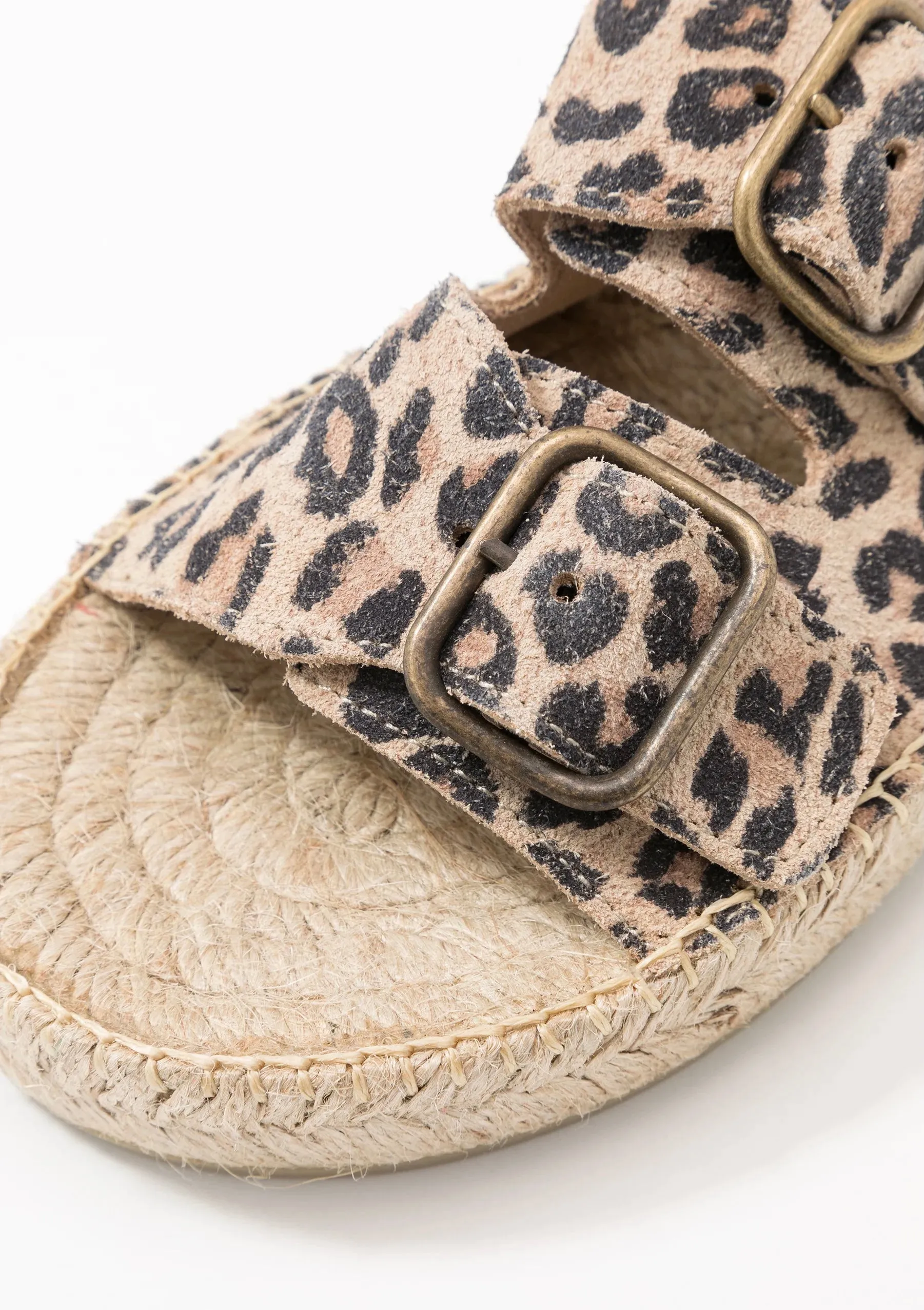 Espadrij Claquette Slide - Leopard Print