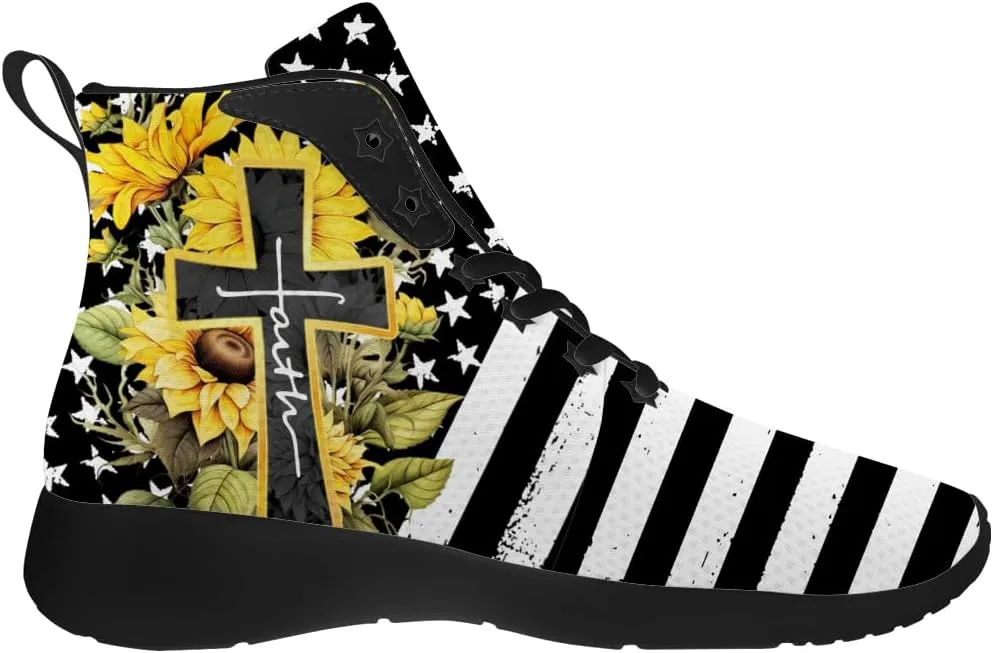 Faith Shoes for Women Men High Top Sneakers High Top Shoes Gifts for Mom Dad