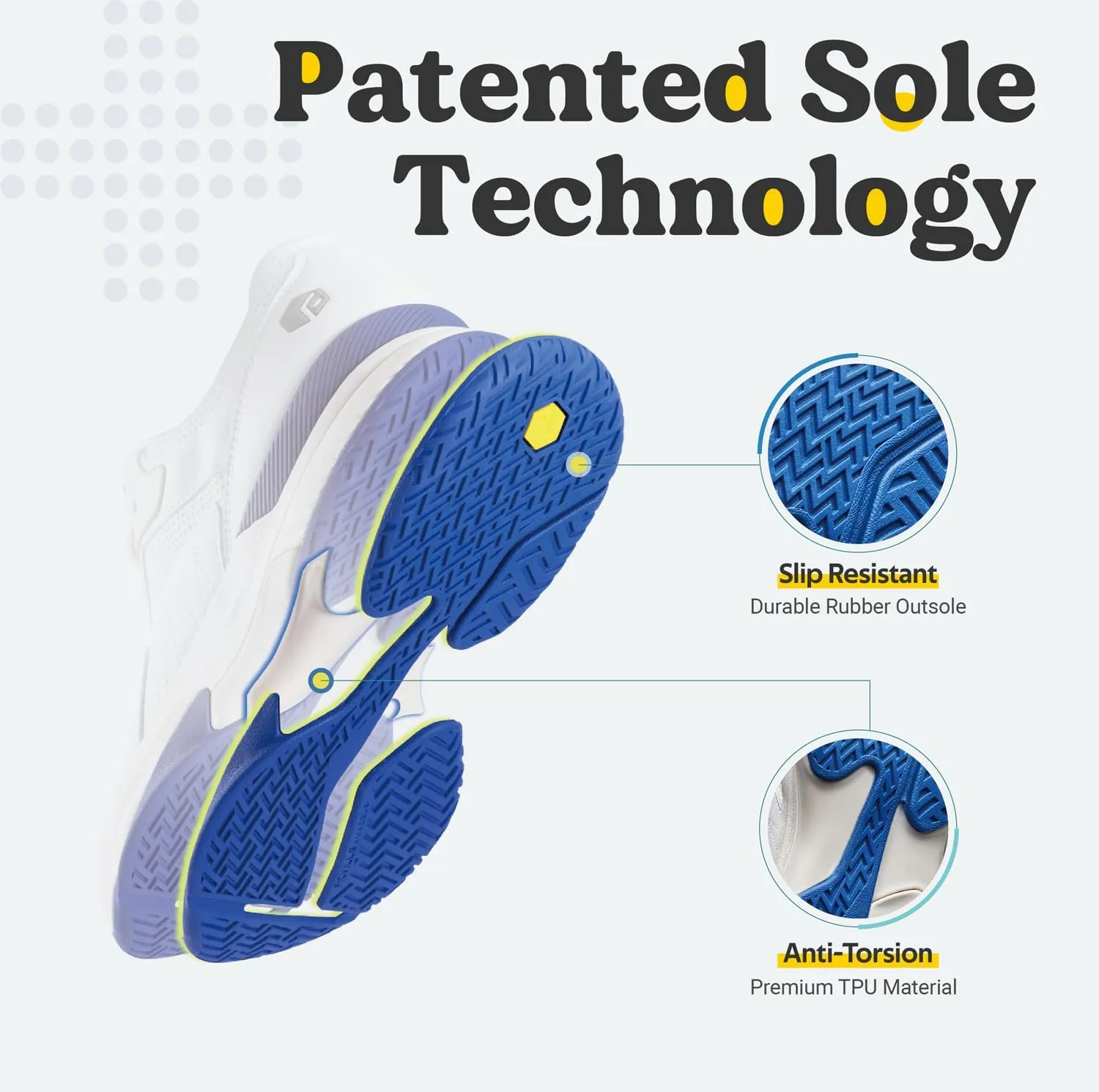 FitVille Mens Wide Pickleball Shoes All Court Tennis Shoes with Arch Support for Plantar Fasciitis