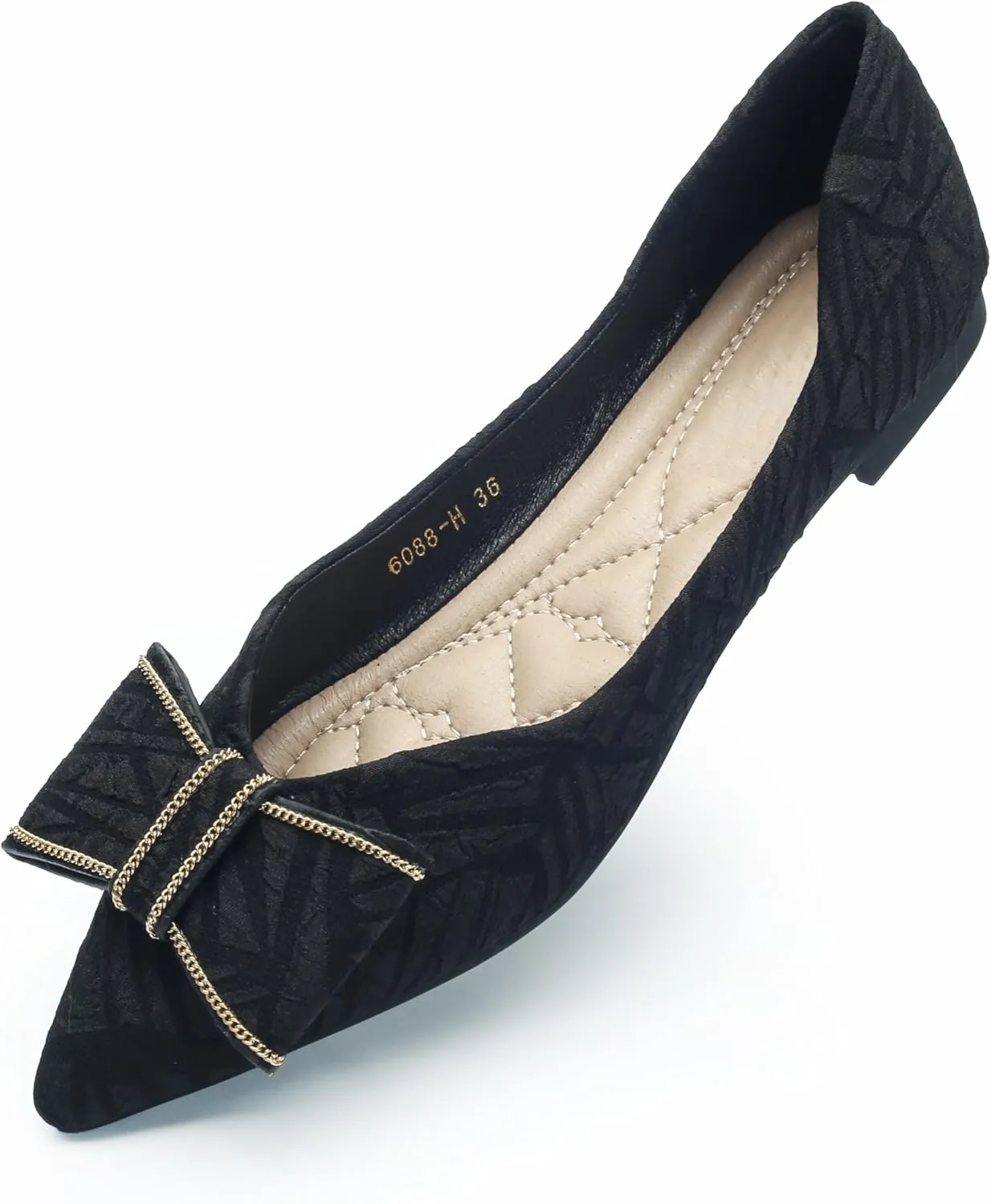 Flats for Womens Pointed Toe Ballet Flats, Bowknot Ballet Flats, Comfort Pointed Toe Dress Shoes