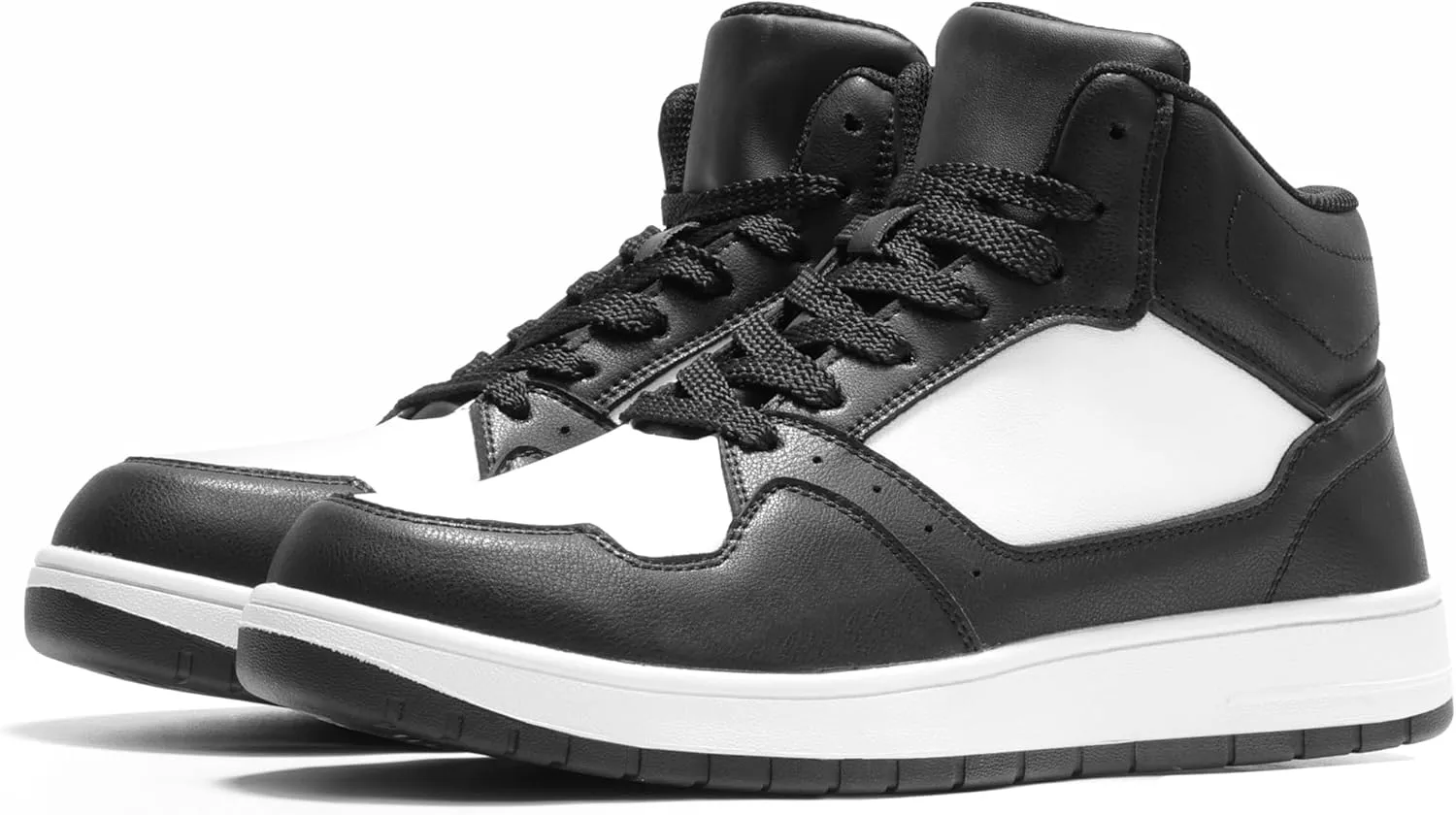 Furuian High Top Steel Toe Shoes for Men Comfortable Safety Shoes Lace Up Work Shoes