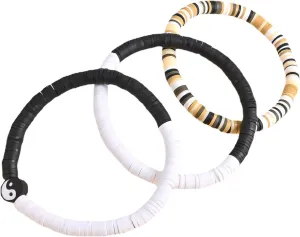FUTIMELY Yin Yang Bracelets Set for Women Stackable Clay Beaded Bracelets Stretch Preppy Bracelets Layering Friendship Bracelets Beach Jewelry Gift