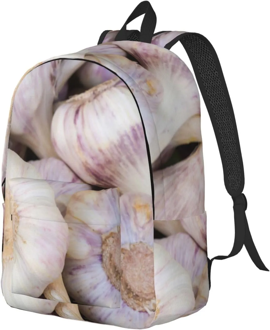 Garlic Bulbs Canvas Backpacks Laptop Backpack Multipurpose Double Shoulder Bag for Men Women Gifts Medium