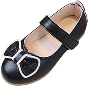Girls Party Wedding Shoes New Girls Princess Shoes with Bows Fashionable Soft Soled Leather