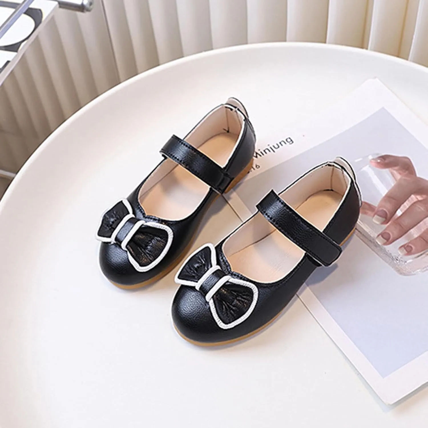 Girls Party Wedding Shoes New Girls Princess Shoes with Bows Fashionable Soft Soled Leather