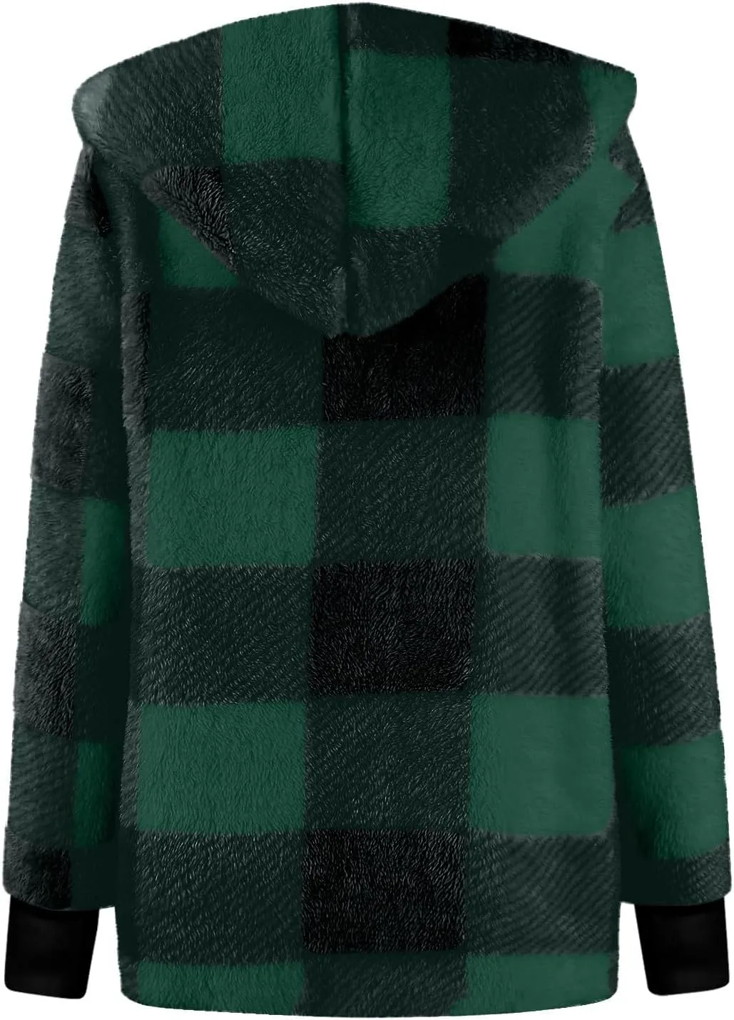 GOFULY Cardigans For Women Trendy Winter Open Front Fuzzy Fleece Hoodie Plaid Sherpa Jackets Winter Y2K Fall Coats Outfits