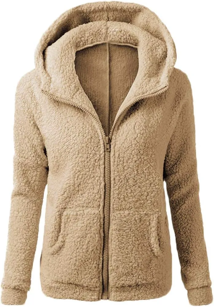 GOFULY Womens Hoodies Zip Up Western Fleece Lined Fall Winter Coats Plus Size Sharpa Jackets Lightweight With Pocket Clothes