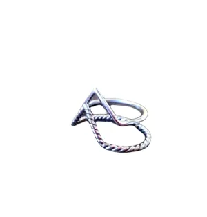 Gold Knuckle Rings, Set of 2 rings, Chevron Above the Knuckle Rings, Midi Stacking rings, Dainty Rings