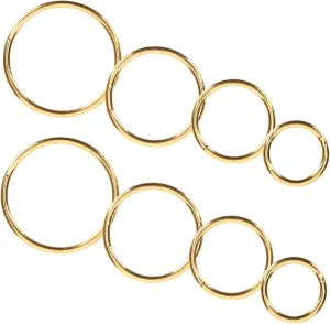 Gold Nose Ring Hoops 8pcs Stud Nose Piercings Gold Nose Piercings Women's Nose Jewelry